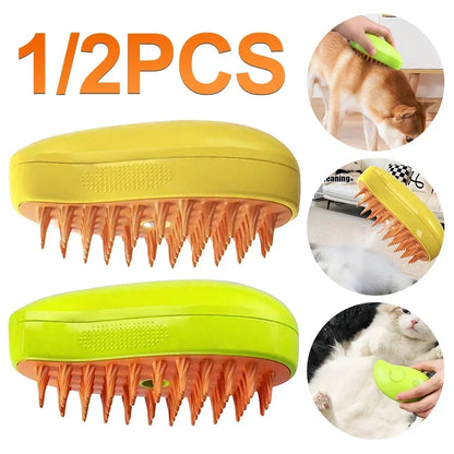 Steam Pet Brush Massage Dog Steamy Brush Spray Hair Removal Comb