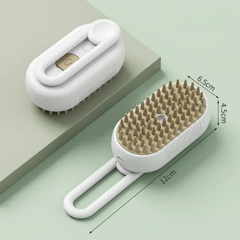 Steam Pet Brush Massage Dog Steamy Brush Spray Hair Removal Comb