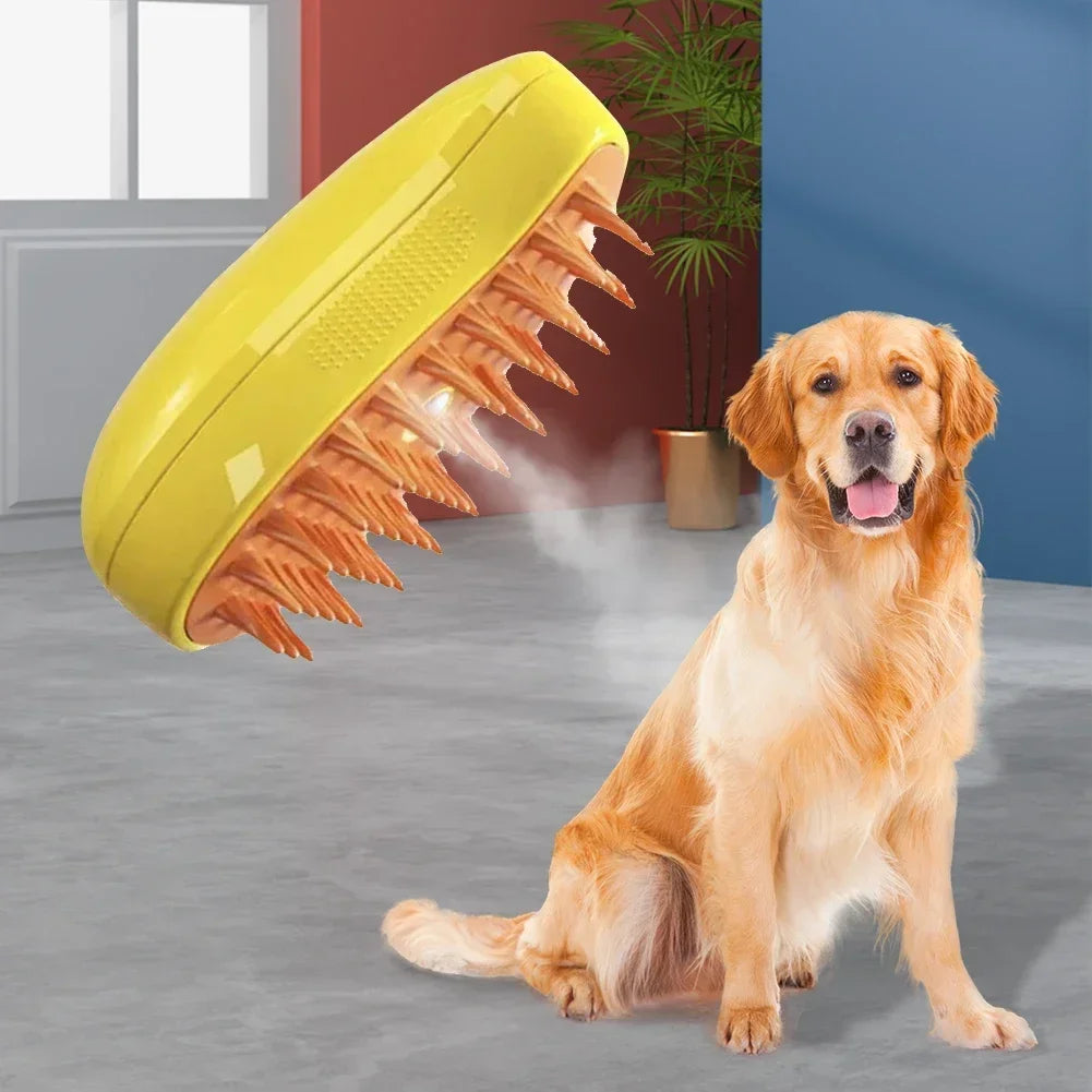 Steam Pet Brush Massage Dog Steamy Brush Spray Hair Removal Comb