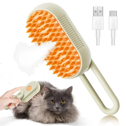 Steam Pet Brush Massage Dog Steamy Brush Spray Hair Removal Comb