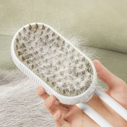 Steam Pet Brush Massage Dog Steamy Brush Spray Hair Removal Comb